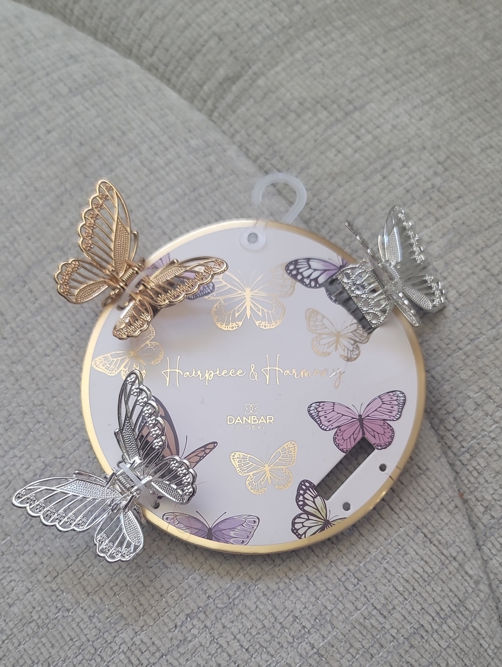NWT Butterfly Hair Clips Set - Gold & Silver